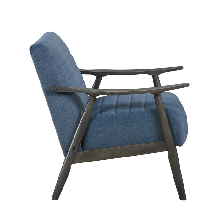 Greeley Blue Velvet Accent Chair