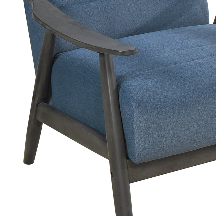 Greeley Blue Velvet Accent Chair