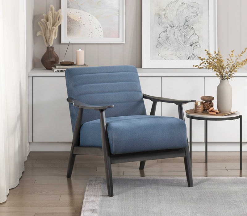 Greeley Blue Velvet Accent Chair