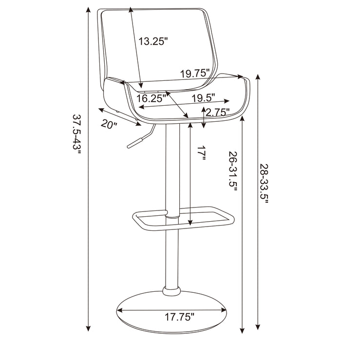 Folsom Adjustable Bar Stool