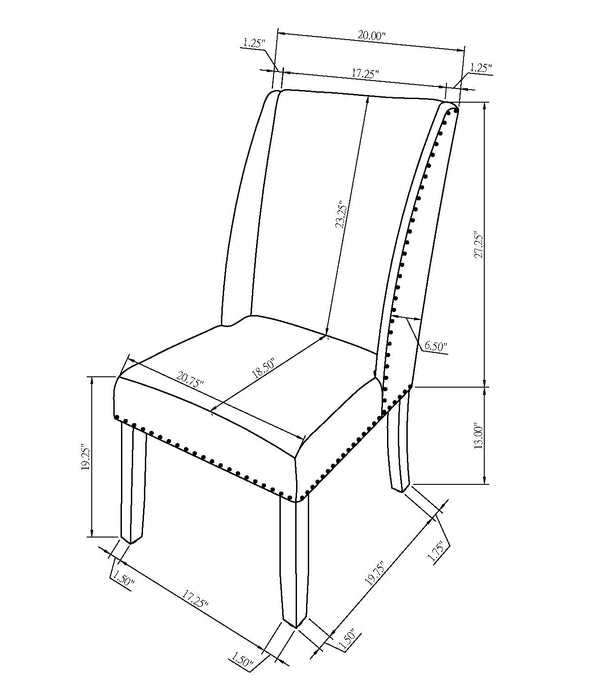 Vance Dove Dining Chair, Set of 2