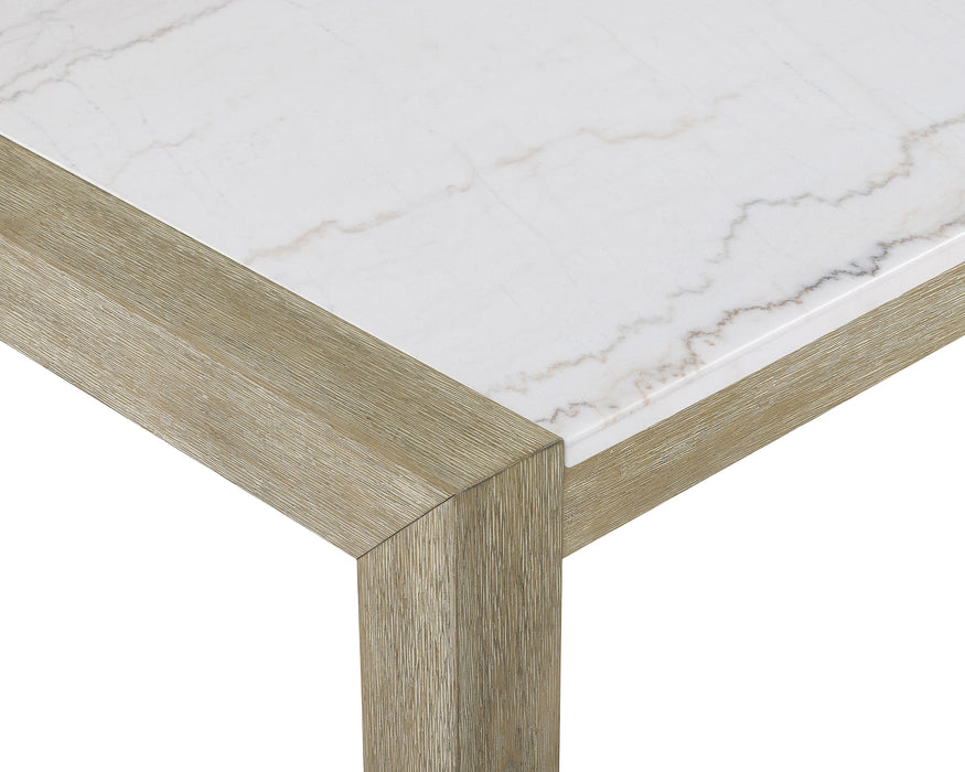 Dune Light Gray Genuine Marble Dining Table