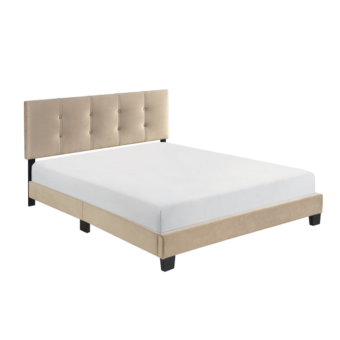 Bari Brown Queen Platform Bed