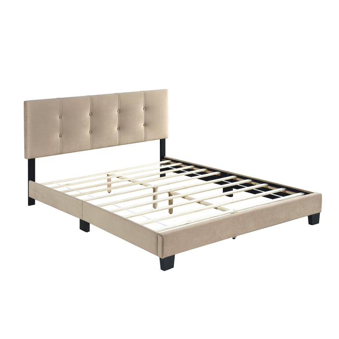 Bari Brown Queen Platform Bed