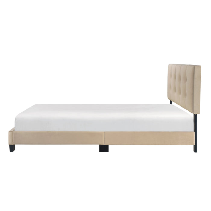 Bari Brown Queen Platform Bed