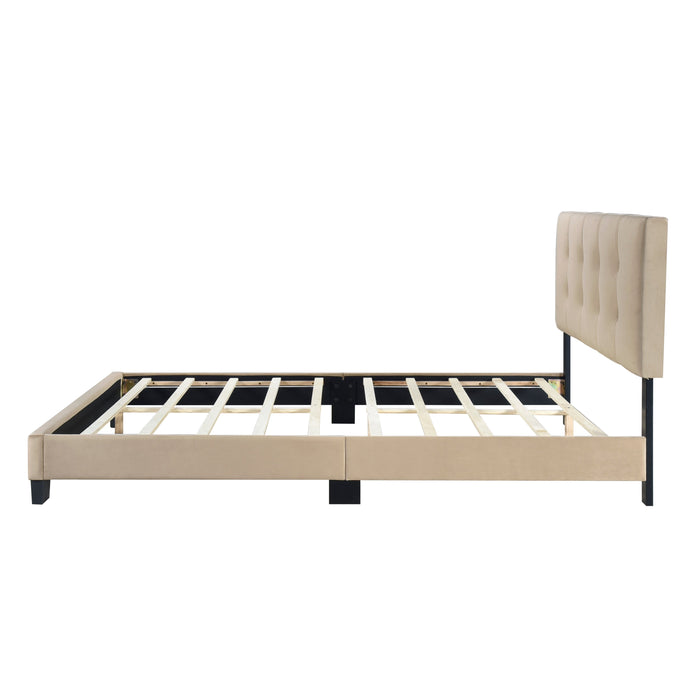 Bari Brown Queen Platform Bed