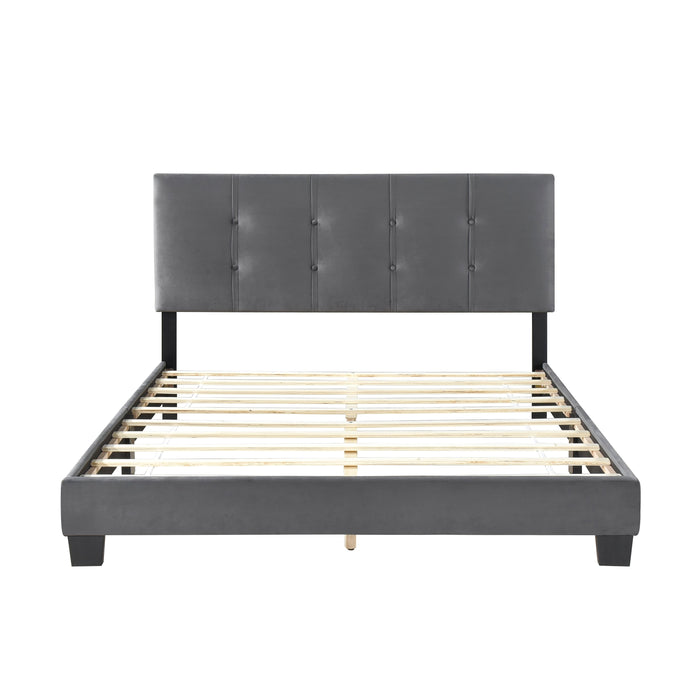 Bari Dark Gray Queen Platform Bed