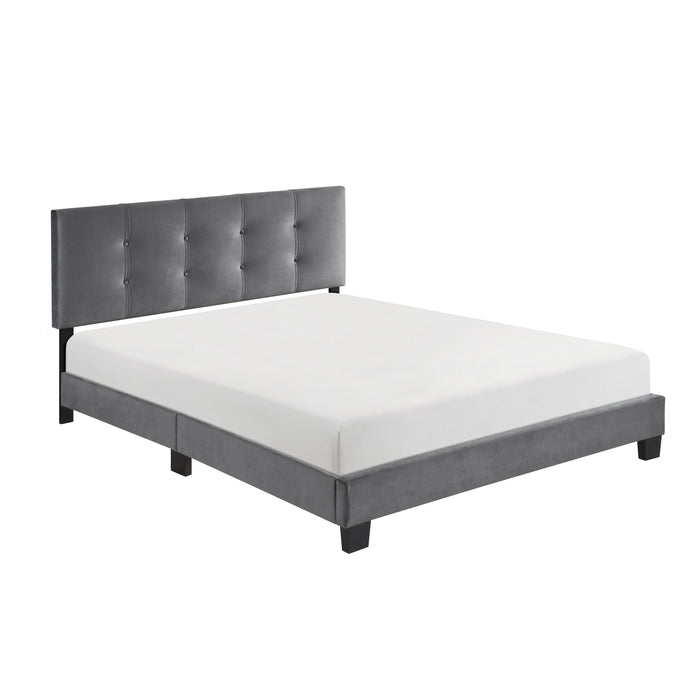 Bari Dark Gray Queen Platform Bed