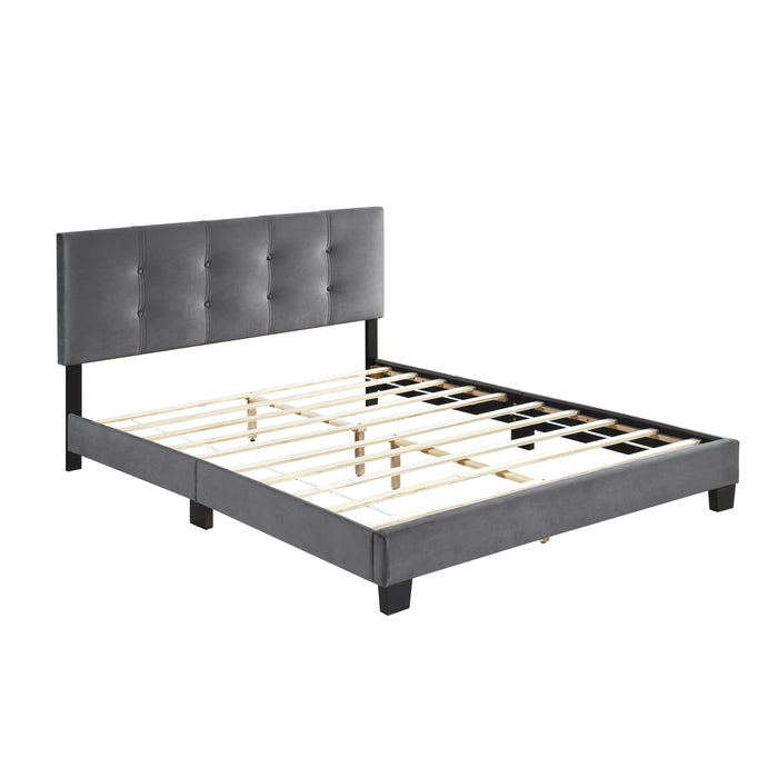 Bari Dark Gray Queen Platform Bed