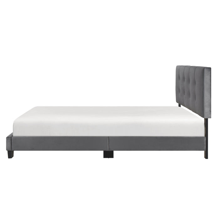 Bari Dark Gray Queen Platform Bed