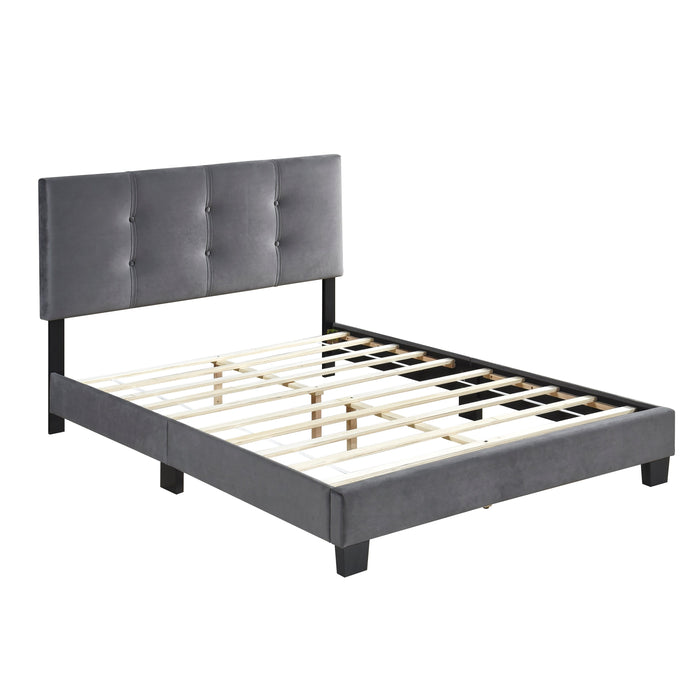 Bari Dark Gray Full Platform Bed