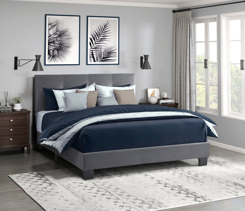 Bari Dark Gray Full Platform Bed