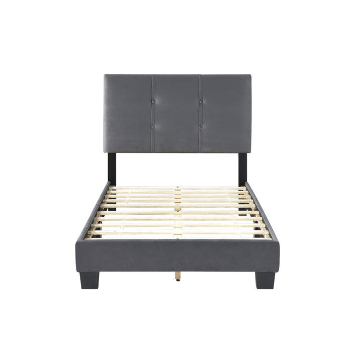 Bari Dark Gray Twin Platform Bed