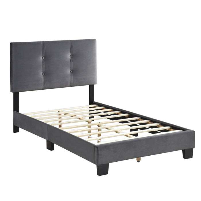 Bari Dark Gray Twin Platform Bed