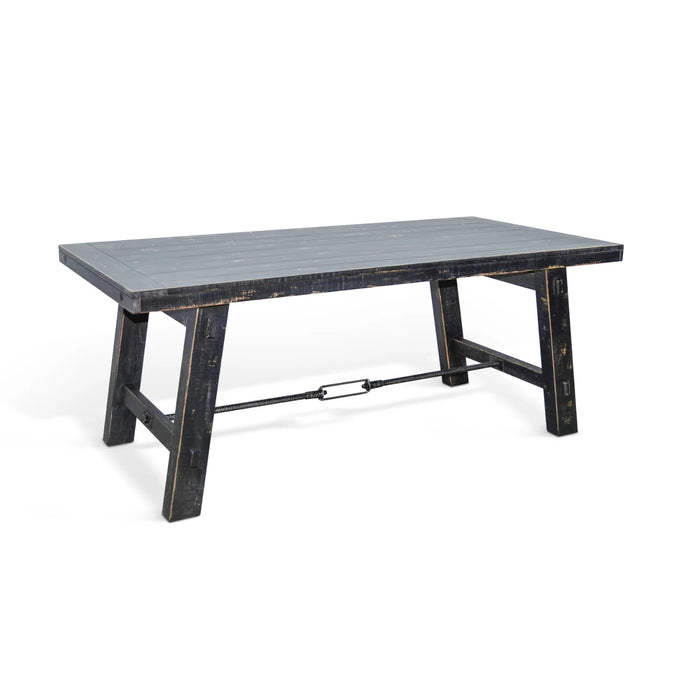 Purity Craft Marina Wood Dining Table with Turnbuckle Black Sand