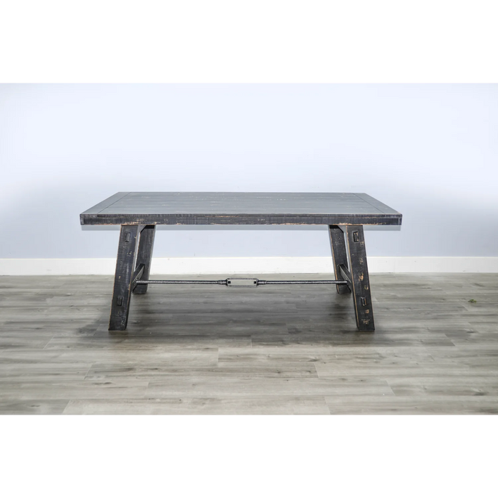 Purity Craft Marina Wood Dining Table with Turnbuckle Black Sand