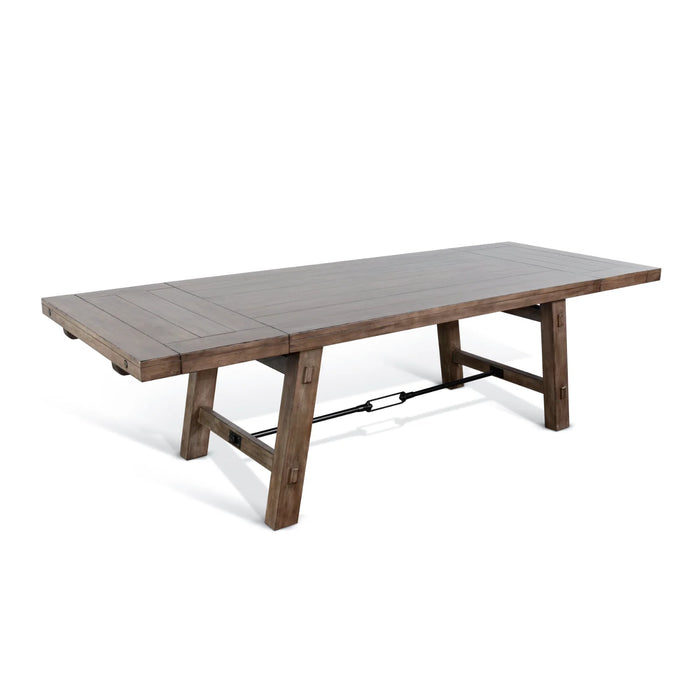 Purity Craft Wood Extension Table with Turnbuckle Buckskin