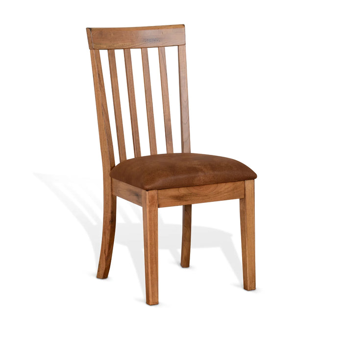 Purity Craft Sedona Slatback Chair, Cushion Seat Rustic oak