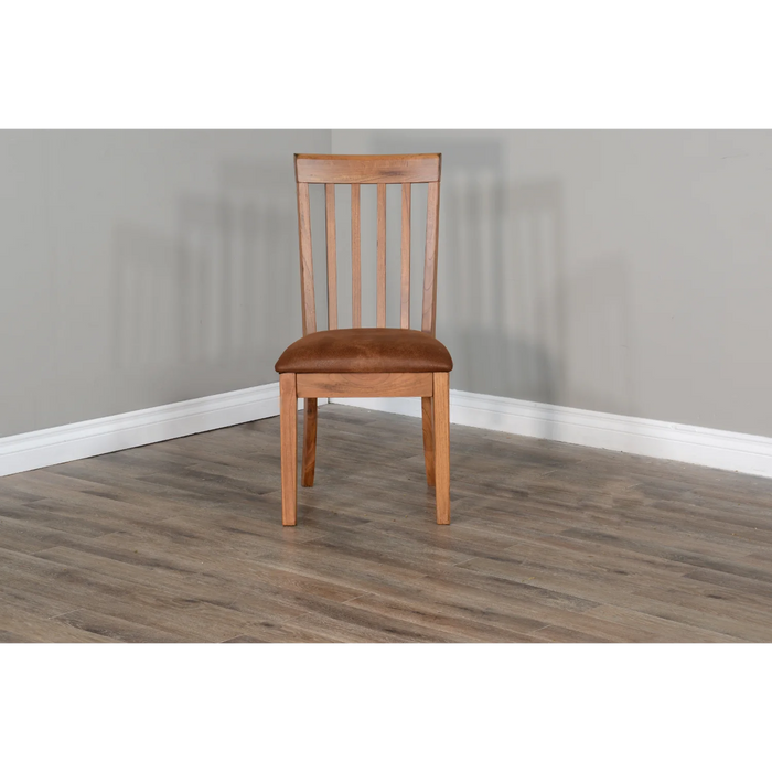 Purity Craft Sedona Slatback Chair, Cushion Seat Rustic oak