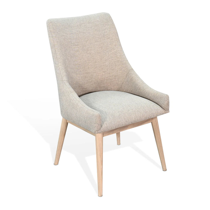 Purity Craft Olivia Highback Cushioned Grey Dining Chair Wheat