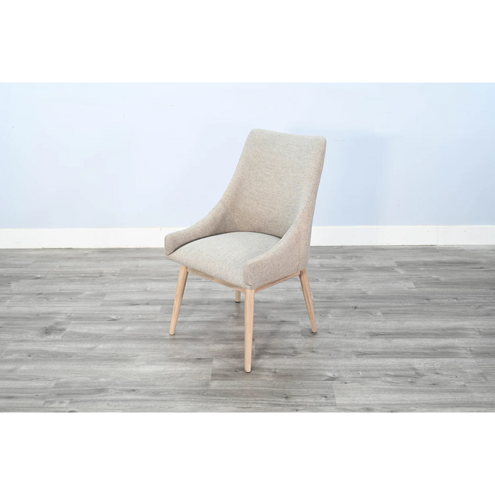 Purity Craft Olivia Highback Cushioned Grey Dining Chair Wheat