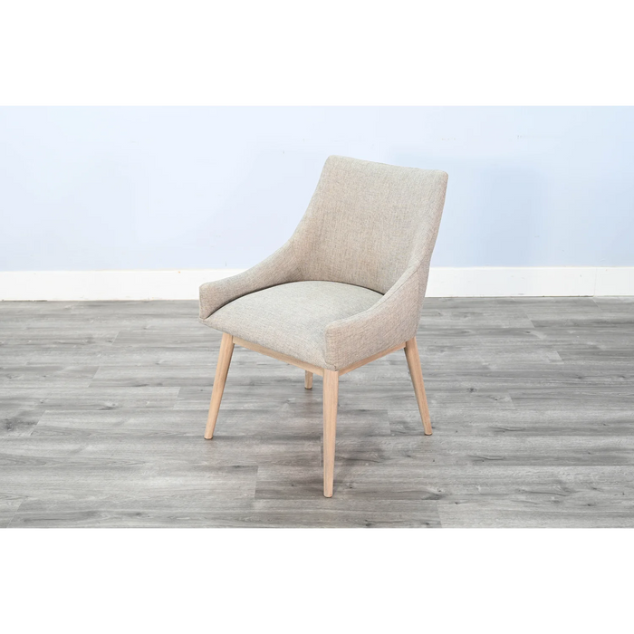 Purity Craft Olivia Lowback Cushioned Grey Dining Chair Wheat