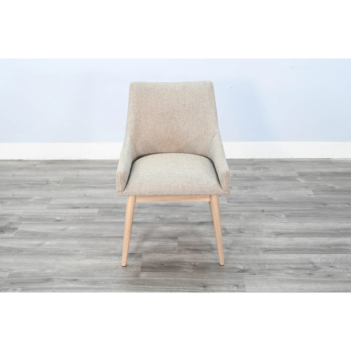 Purity Craft Olivia Lowback Cushioned Grey Dining Chair Wheat