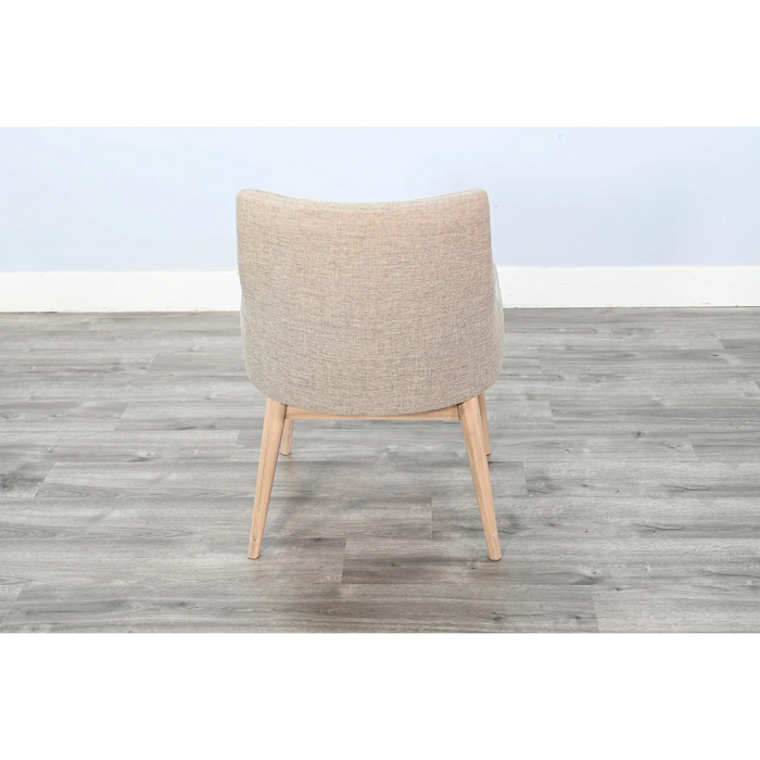 Purity Craft Olivia Lowback Cushioned Grey Dining Chair Wheat