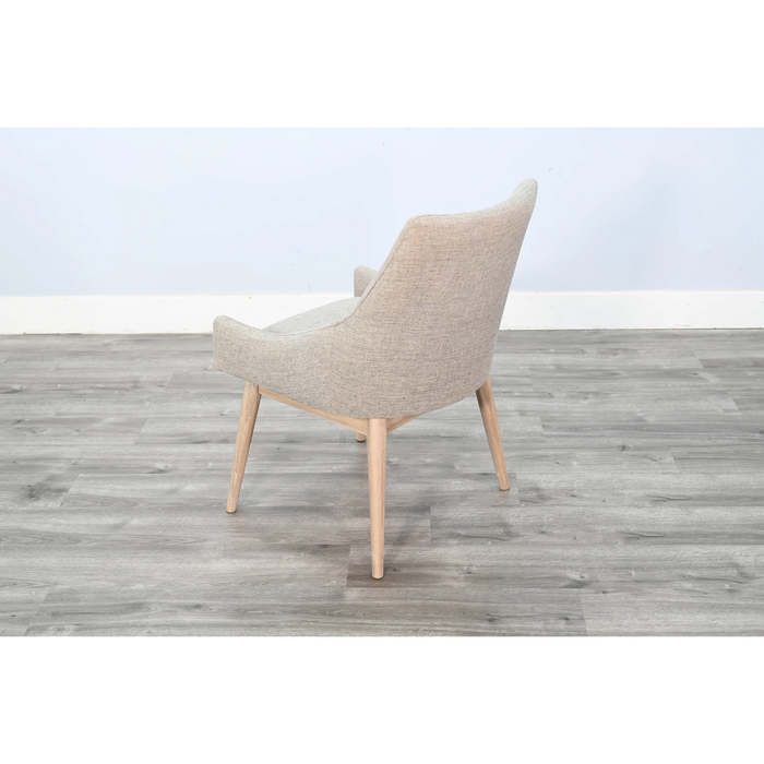 Purity Craft Olivia Lowback Cushioned Grey Dining Chair Wheat