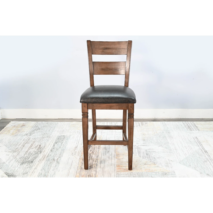 Purity Craft Bar Ladderback Barstool, Cushion Seat Buckskin