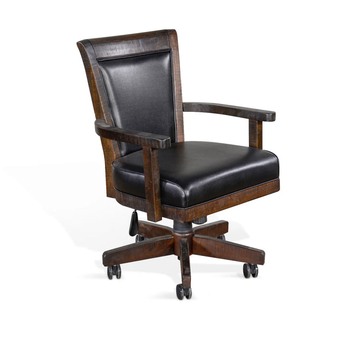 Purity Craft Game Chair with Casters, Cushion Seat & Back Tobacco Leaf