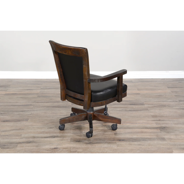 Purity Craft Game Chair with Casters, Cushion Seat & Back Tobacco Leaf