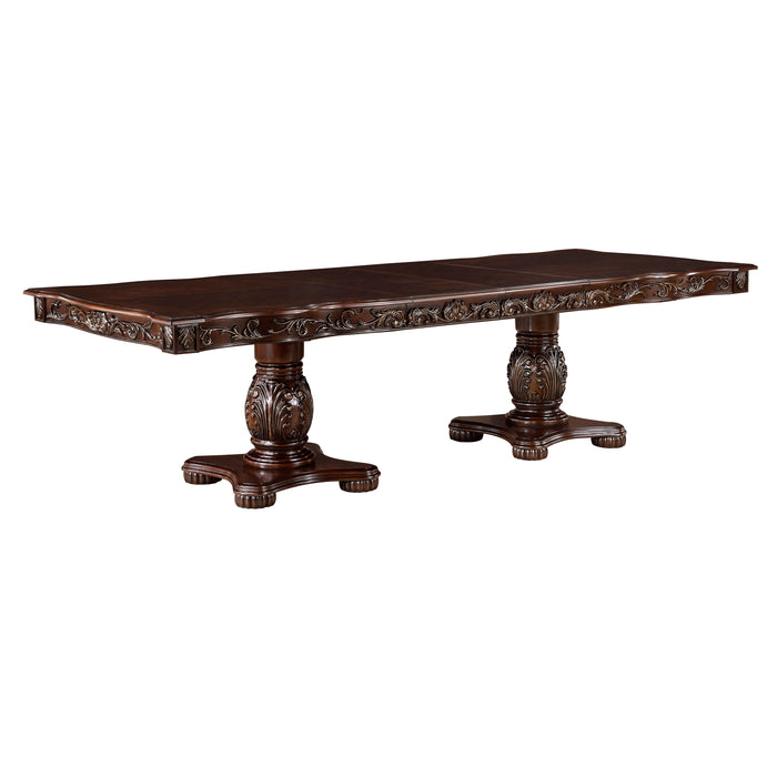 Adelina Cherry Double Pedestal Extendable Dining Table