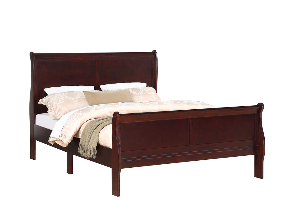 Louis Philip Cherry Queen Sleigh Bed