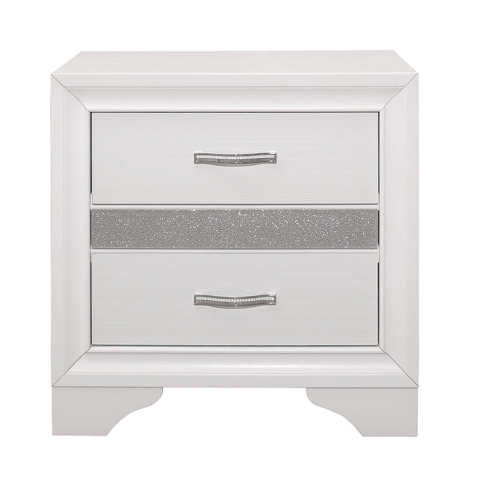 Luster White Nightstand