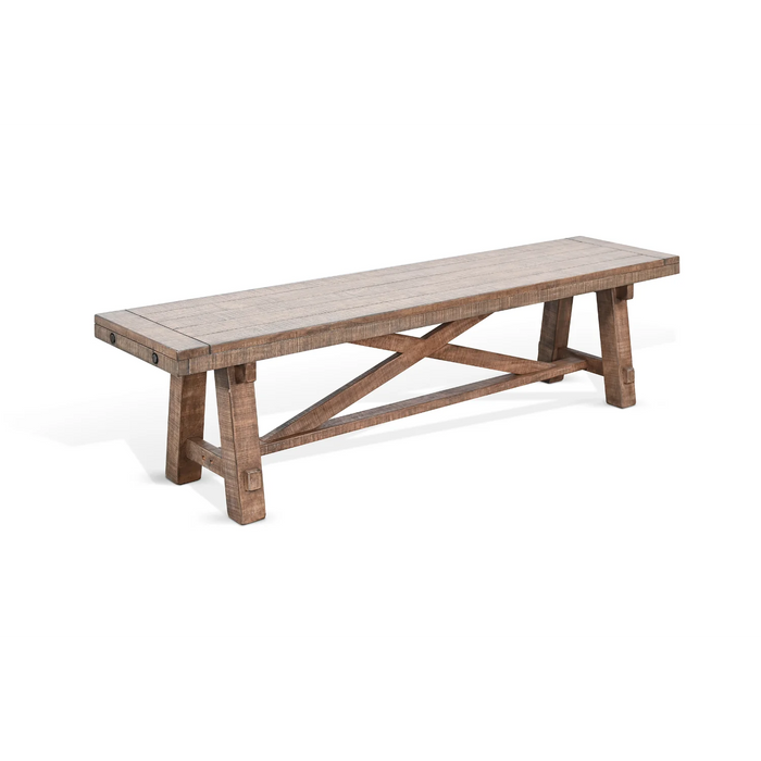 Purity Craft Bench, Wood Seat Desert Rock