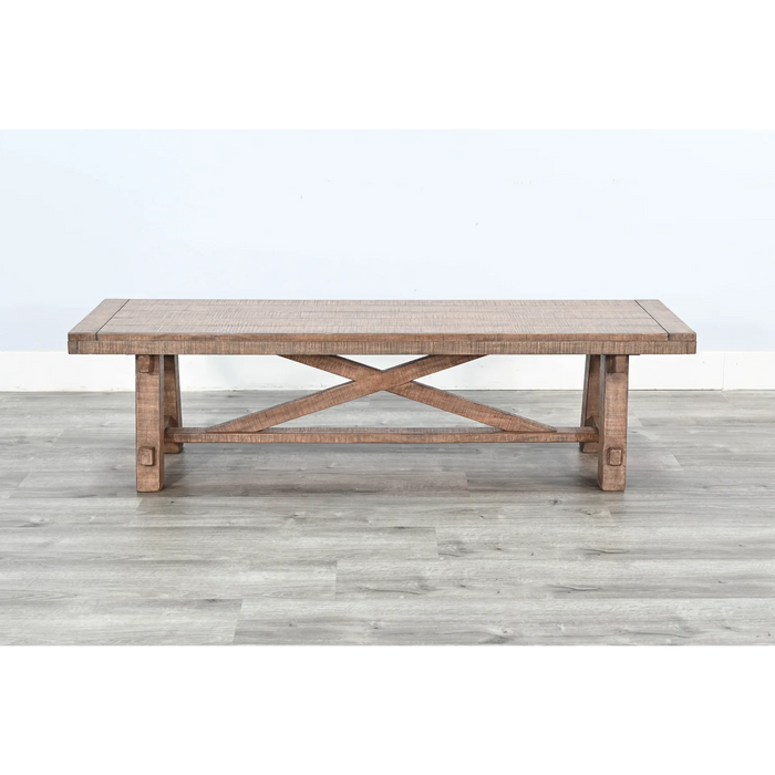 Purity Craft Bench, Wood Seat Desert Rock