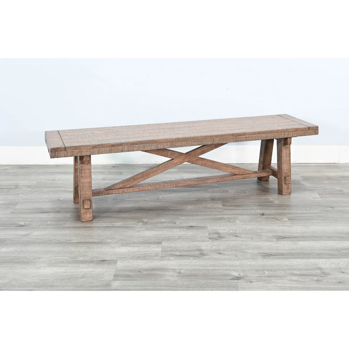 Purity Craft Bench, Wood Seat Desert Rock