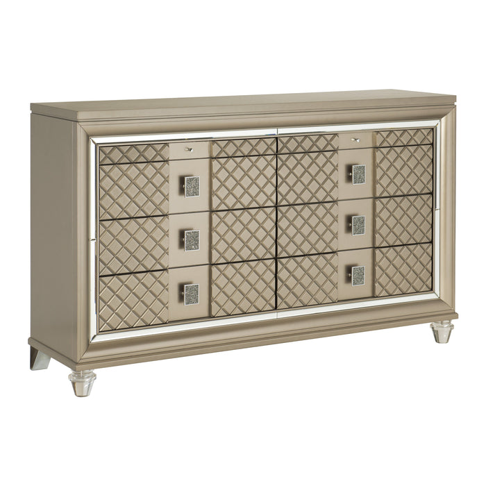 Loudon Champagne Metallic Dresser