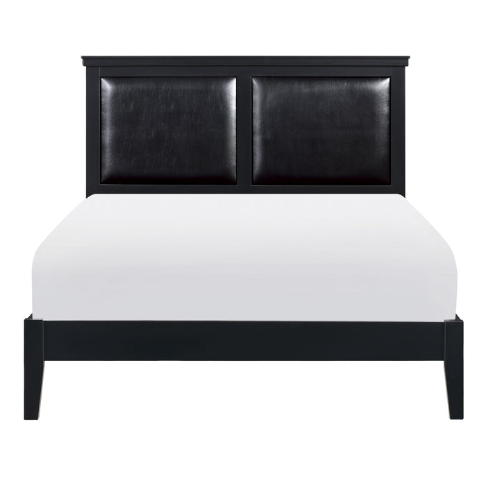 Seabright Black Queen Panel Bed