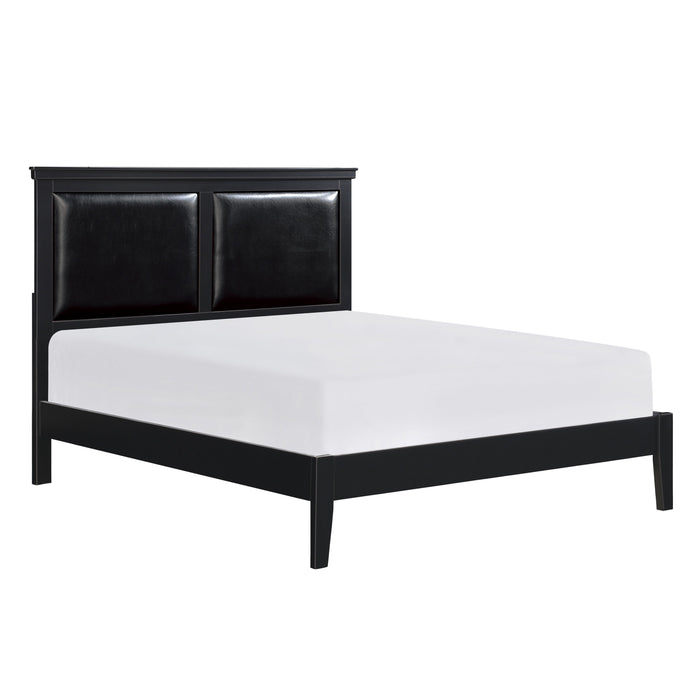 Seabright Black Queen Panel Bed