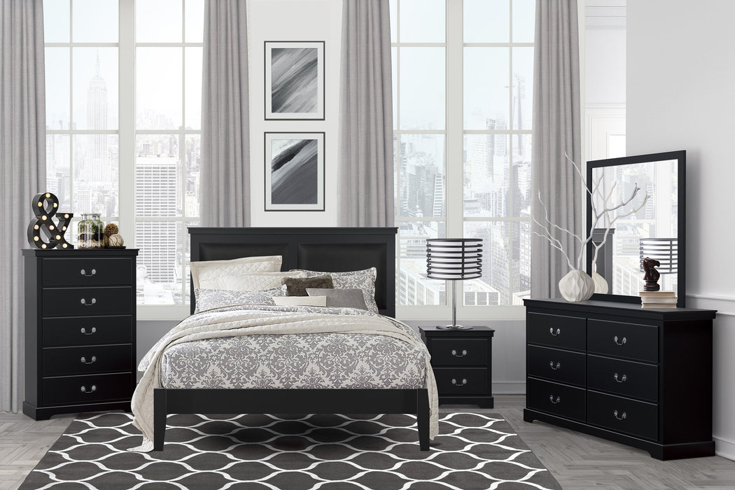 Seabright Black Full Panel Bed