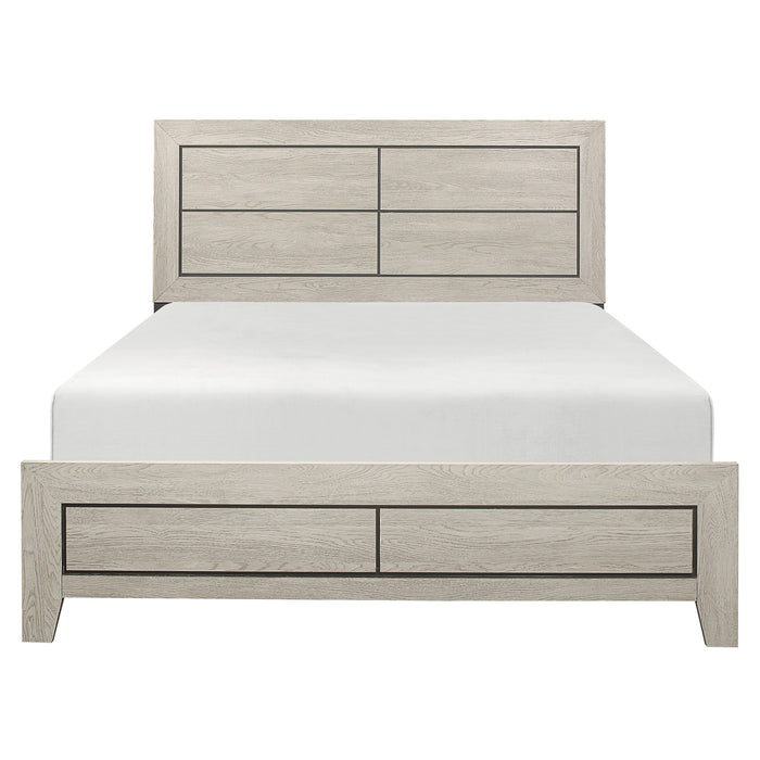 Quinby Light Brown Queen Bed