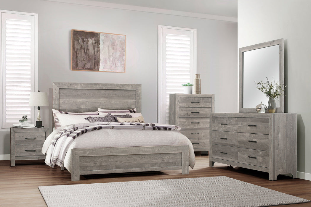 Corbin Gray Full Panel Bed