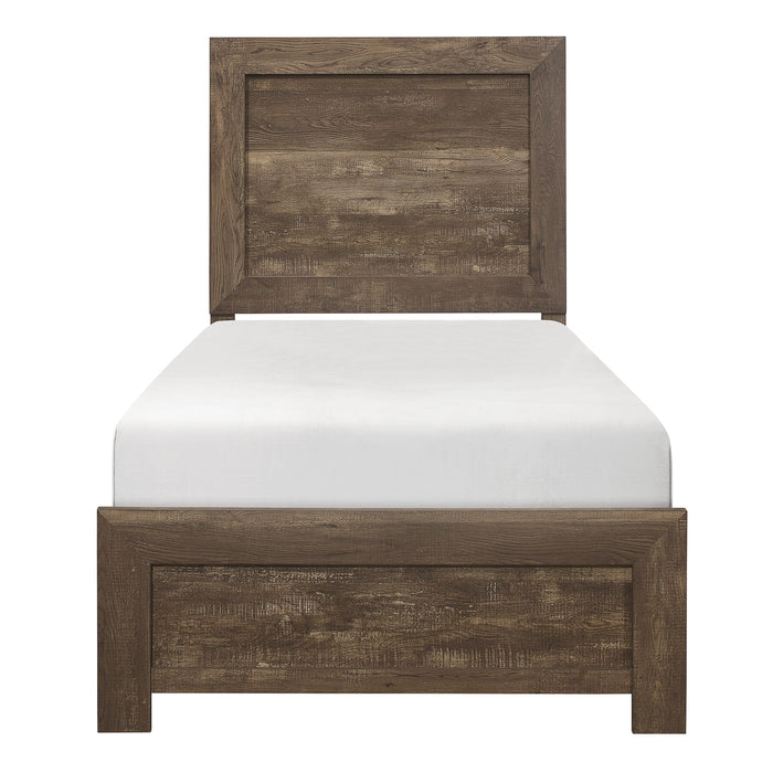 Corbin Brown Twin Panel Bed