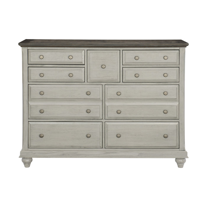 Mossbrook Dark Brown/Light Gray Dresser