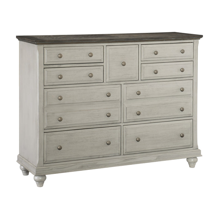 Mossbrook Dark Brown/Light Gray Dresser