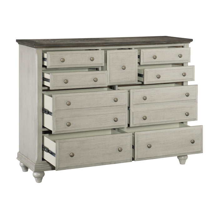 Mossbrook Dark Brown/Light Gray Dresser