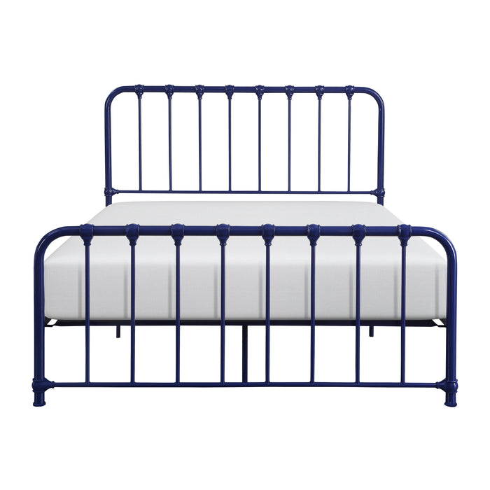 Bethany Blue Queen Metal Platform Bed