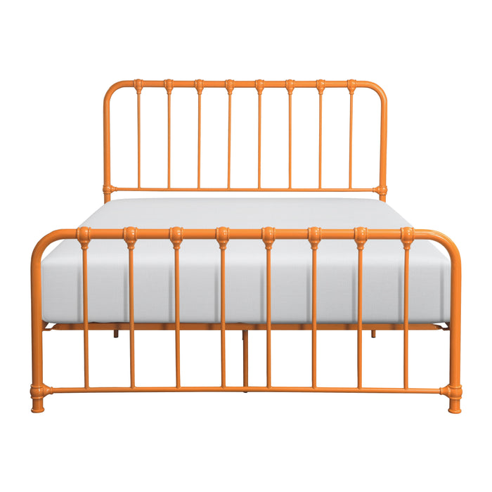 Bethany Orange Full Metal Platform Bed